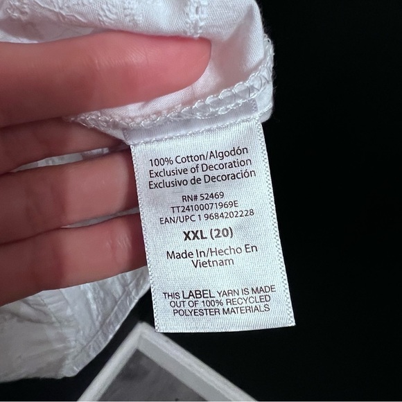 Time and Tru Women's Woven Tank Top Size:XXL color: White - Picture 9 of 9